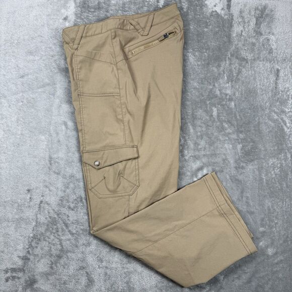 Athleta Cargo Pants Women’s 10P Khaki Nylon Mariposa Workout Sport Hiking Casual - Picture 9 of 10